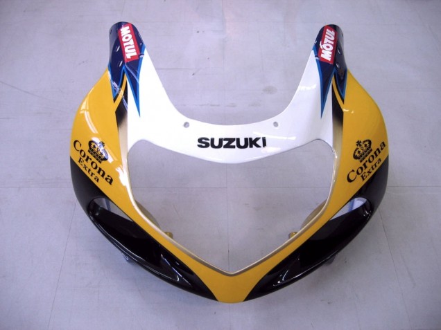 2000-2002 Suzuki GSXR1000 Motorcycle Fairings - Yellow Dark Blue White Motul Corona UK