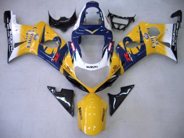 Best 2000-2002 Suzuki GSXR1000 Motorcycle Fairings - Yellow Dark Blue White Motul Corona UK