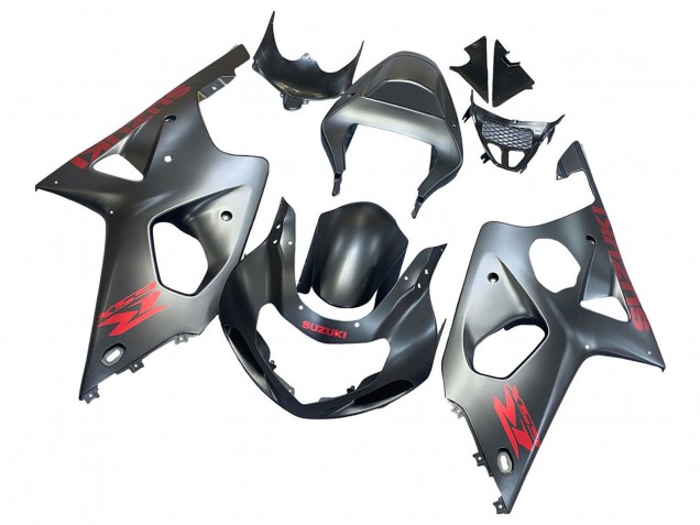2000-2002 Suzuki GSXR1000 Motorcycle Fairings - Matte Grey Red Decal UK