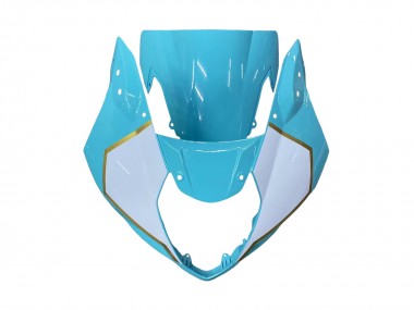 Best 2003-2004 Suzuki GSXR 1000 Motorcycle Fairings - White Light Blue Gold UK