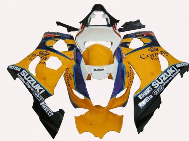 Best 2003-2004 Suzuki GSXR 1000 Motorcycle Fairings - Yellow White Blue Black Corona UK