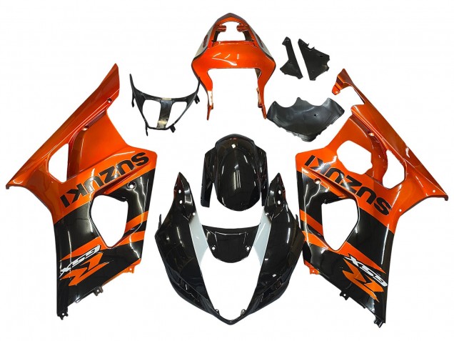 2003-2004 Suzuki GSXR 1000 Motorcycle Fairing - Burnt Orange Glossy Black UK