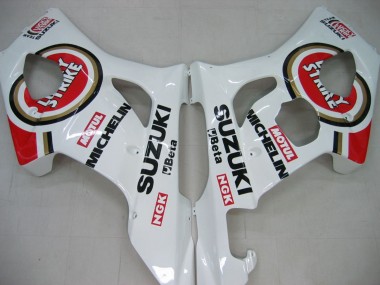 Best 2003-2004 Suzuki GSXR 1000 Motorcycle Fairings - White Red Motul Lucky Strike UK