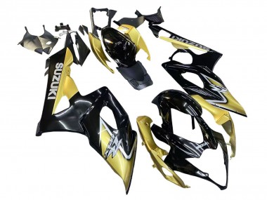 Best 2005-2006 Suzuki GSXR 1000 Motorcycle Fairings - Black Gold UK