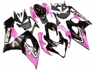 Best 2005-2006 Suzuki GSXR 1000 Motorcycle Fairings - Glossy Black Pink UK