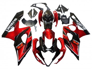 Best 2005-2006 Suzuki GSXR 1000 Motorcycle Fairings - Red Glossy Black UK