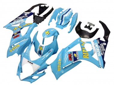 Best 2007-2008 Suzuki GSXR 1000 Motorcycle Fairings - Light Blue Yellow Black Motul Rizla UK