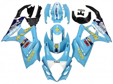 Best 2007-2008 Suzuki GSXR 1000 Motorcycle Fairings - Light Blue Yellow Black Motul Rizla UK