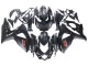 2007-2008 Suzuki GSXR 1000 Motorcycle Fairings - Matte Black Red Decal UK