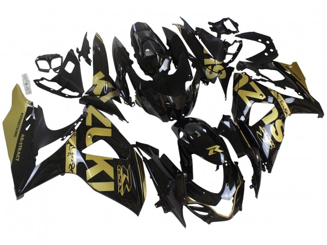 2009-2016 Suzuki GSXR 1000 Motorcycle Fairings - Glossy Black Gold UK