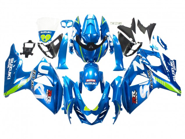 2009-2016 Suzuki GSXR 1000 Motorcycle Fairings - Light Blue Green Motul 29 Ecstar UK