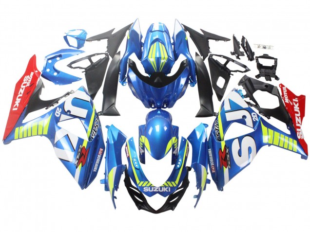 2009-2016 Suzuki GSXR 1000 Motorcycle Fairings - Light Blue Green Red Motul UK