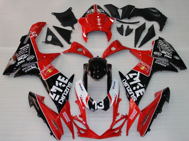 2009-2016 Suzuki GSXR 1000 Motorcycle Fairings - Red Black White 13 UK