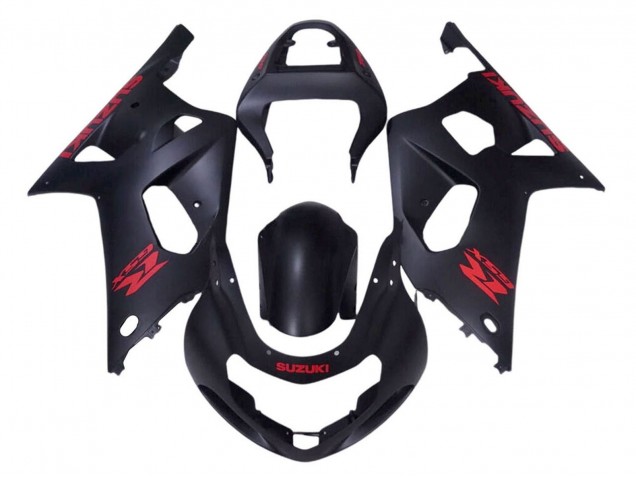 2001-2003 Suzuki GSXR 600 / GSXR 750 Motorcycle Fairings - Matte Black Red UK