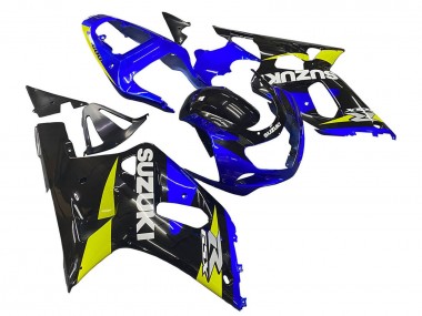 Best 2001-2003 Suzuki GSXR 600 / GSXR 750 Motorcycle Fairings - Blue Yellow Glossy Black UK