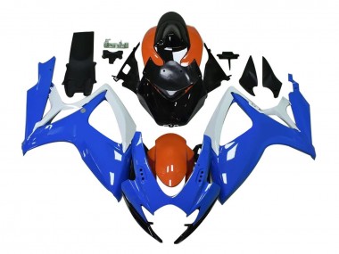 Best 2004-2005 Suzuki GSXR 600 / GSXR 750 Motorcycle Fairings - White Blue Orange Black UK