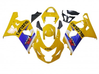 Best 2004-2005 Suzuki GSXR 600 / GSXR 750 Motorcycle Fairing - Yellow White Blue Black UK