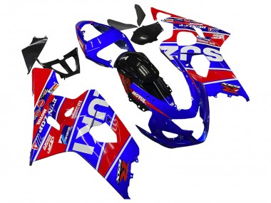 Best 2004-2005 Suzuki GSXR 600 / GSXR 750 Motorcycle Fairings - Blue Red Black Motul Dunlop UK