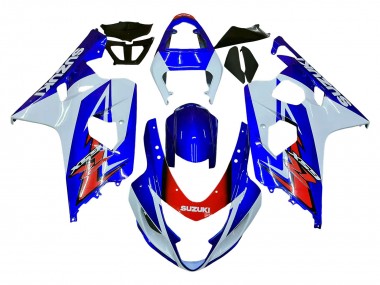Best 2004-2005 Suzuki GSXR 600 / GSXR 750 Motorcycle Fairing - White Blue Red UK
