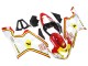 2004-2005 Suzuki GSXR 600 / GSXR 750 Motorcycle Fairings - White Red Yellow Michelin Texaon Heron 7 UK