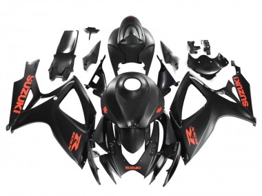 Best 2004-2005 Suzuki GSXR 600 / GSXR 750 Motorcycle Fairings - Matte Black Red Decal UK