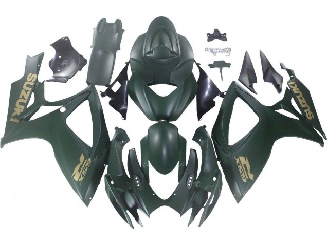 2006-2007 Suzuki GSXR 600 / GSXR 750 Motorcycle Fairings - Matte Army Green UK