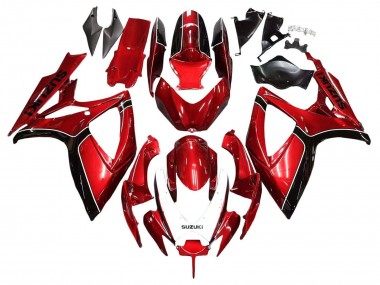 Best 2006-2007 Suzuki GSXR 600 / GSXR 750 Motorcycle Fairings - Red Black UK