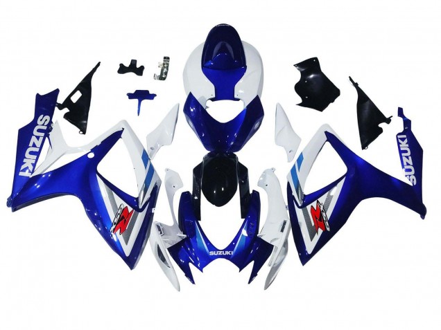 2006-2007 Suzuki GSXR 600 / GSXR 750 Motorcycle Fairings - White Blue Glossy Black Red UK
