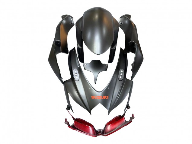 2008-2010 Suzuki GSXR 600 / GSXR 750 Motorcycle Fairings - Matte Black Red UK