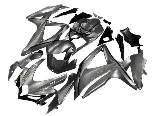 2008-2010 Suzuki GSXR 600 / GSXR 750 Motorcycle Fairings - Matte Grey Black UK