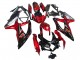 2008-2010 Suzuki GSXR 600 / GSXR 750 Motorcycle Fairings - Red Glossy Black UK