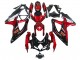 2008-2010 Suzuki GSXR 600 / GSXR 750 Motorcycle Fairings - Red Glossy Black UK