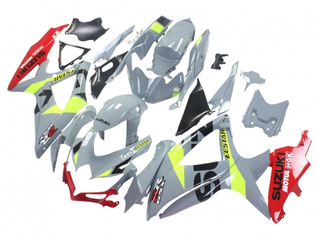2008-2010 Suzuki GSXR 600 / GSXR 750 Motorcycle Fairings - Grey Yellow Red UK
