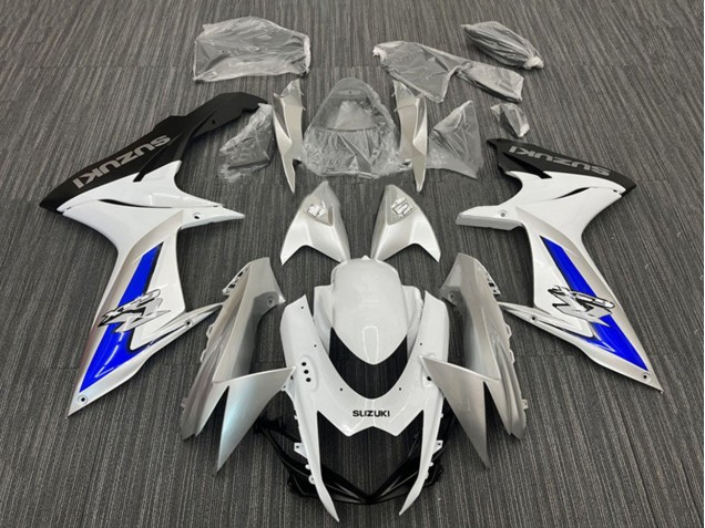 2011-2024 Suzuki GSXR 600 / GSXR 750 Motorcycle Fairings - White Silver Blue Black UK