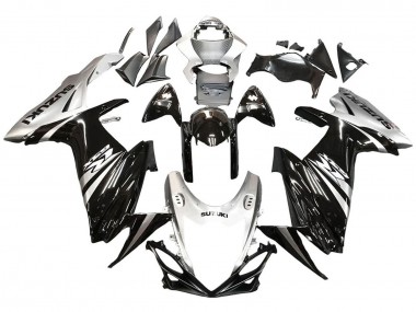 Best 2011-2024 Suzuki GSXR 600 / GSXR 750 Motorcycle Fairing - Glossy Black Silver UK