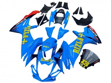 Best 2011-2024 Suzuki GSXR 600 / GSXR 750 Motorcycle Fairings - Blue Gold Red Black Rizla UK