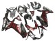 2011-2024 Suzuki GSXR 600 / GSXR 750 Motorcycle Fairings - Glossy Black Red Flame UK