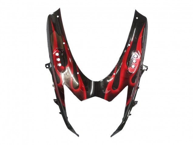 2011-2024 Suzuki GSXR 600 / GSXR 750 Motorcycle Fairings - Glossy Black Red Flame UK