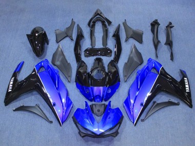 Best 2015-2018 Yamaha YZF R3/R25 Motorcycle Fairing Kits - Blue Glossy Black UK