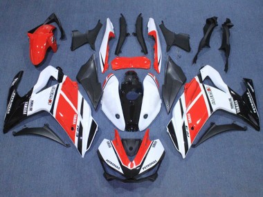 Best 2015-2018 Yamaha YZF R3/R25 Motorcycle Fairings - White Red Black Petronas Yamalube UK