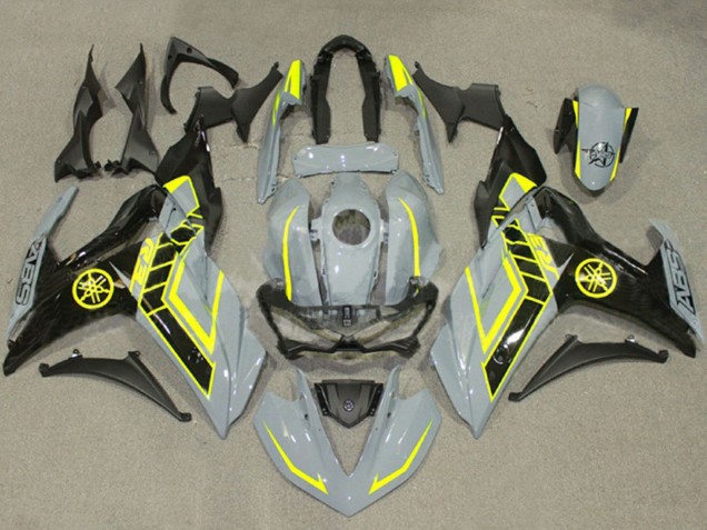 2015-2018 Yamaha YZF R3/R25 Motorcycle Fairings - Nardo Grey Yellow Black UK