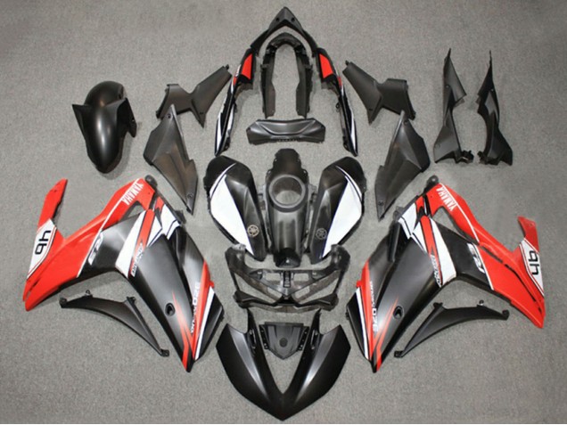 2015-2018 Yamaha YZF R3/R25 Motorcycle Fairings - White Red Matte Black 46 UK