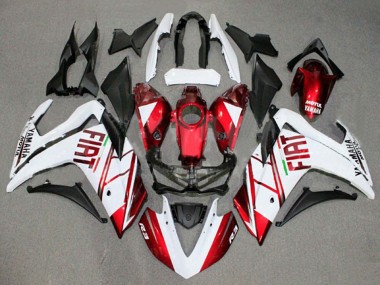 Best 2015-2018 Yamaha YZF R3/R25 Motorcycle Fairings - White Red Fiat Motul UK