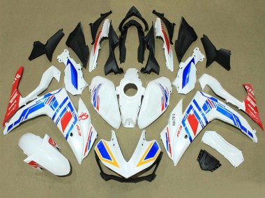 Best 2015-2018 Yamaha YZF R3/R25 Motorcycle Fairings - White Blue Red Yamalube UK