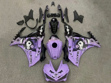 Best 2015-2018 Yamaha YZF R3/R25 Motorcycle Fairings - Purple White Black UK