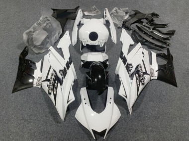 Best 2019-2021 Yamaha YZF R3/R25 Motorcycle Fairings - White Glossy Black UK