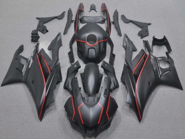 Best 2019-2021 Yamaha YZF R3/R25 Motorcycle Fairings - Matte Black Red UK