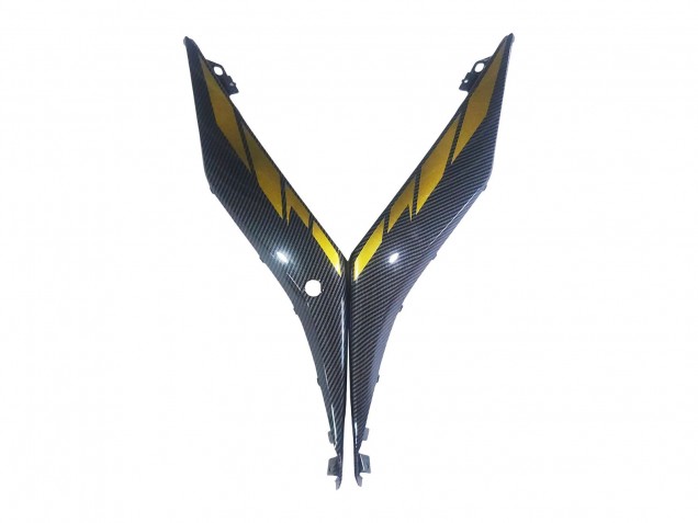 2019-2021 Yamaha YZF R3/R25 Motorcycle Fairings - Gold Black Carbon Fiber UK