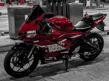 Best 2019-2021 Yamaha YZF R3/R25 Motorcycle Fairings - Dark Red White Silver Black Valsir UK