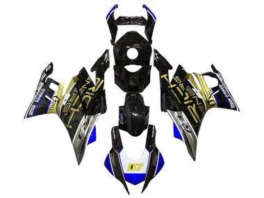 Best 2019-2021 Yamaha YZF R3/R25 Motorcycle Fairings - White Blue Black Gold Trick Star 07 UK